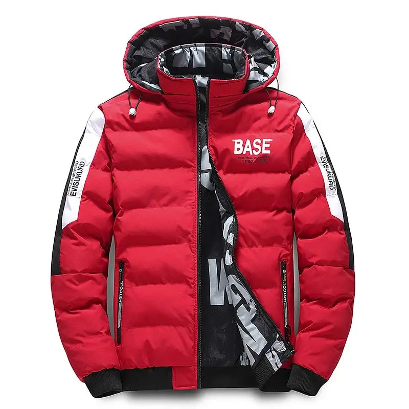 Giacca da uomo in cotone autunno inverno caldo e confortevole imbottito piumino ispessito 2023 nuovi vestiti fronte-retro cappuccio rimovibile M-5XL