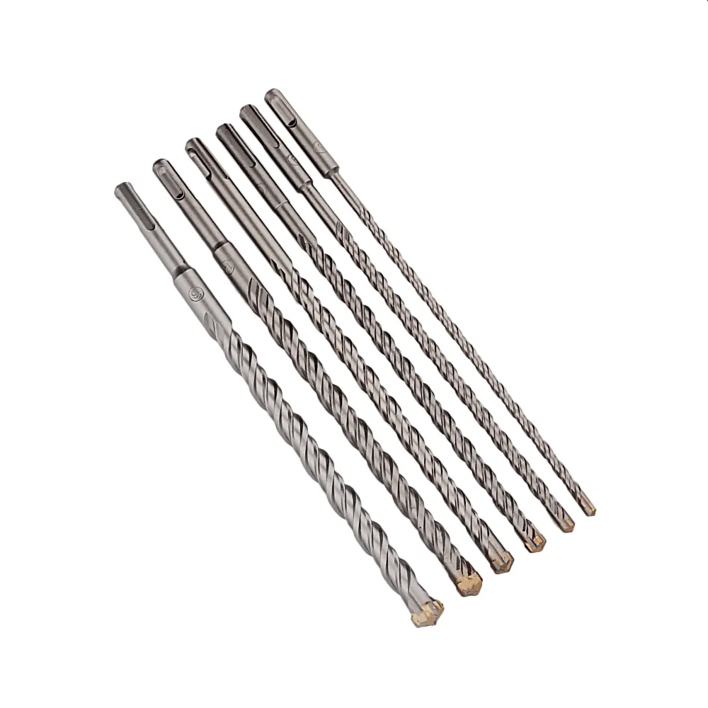 260 มม.ก่ออิฐเจาะบิต SDS Plus Shank สําหรับค้อนไฟฟ้าทังสเตนคาร์ไบด์ Cross-Tip 6 มม |   8มม |   10มม |   12มม |   14มม |   16มม