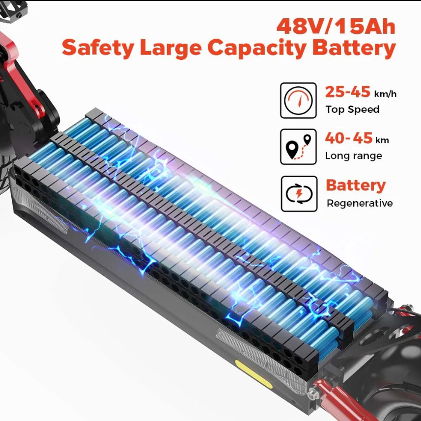 IScooter-Trottinette électrique tout-terrain coordonnante, ibery, itage, 800W, 10 Ah, 15Ah, 10 pouces