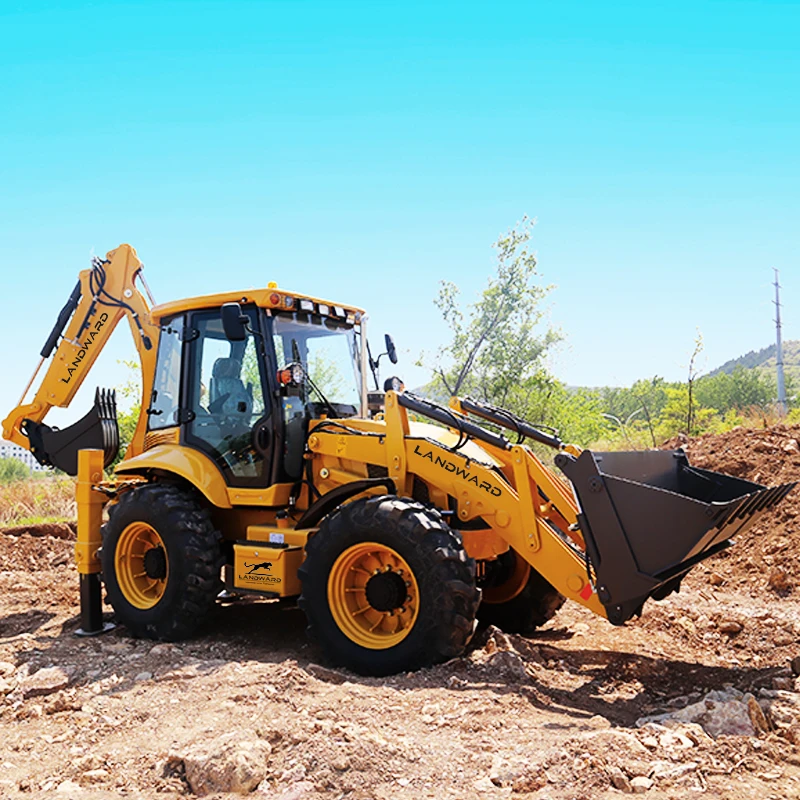 New Multipurpose Agricultural Digging And Carrying Tool 4×4×4 Mini Backhoe Loader Excavator Loader Price Best Selling Customized