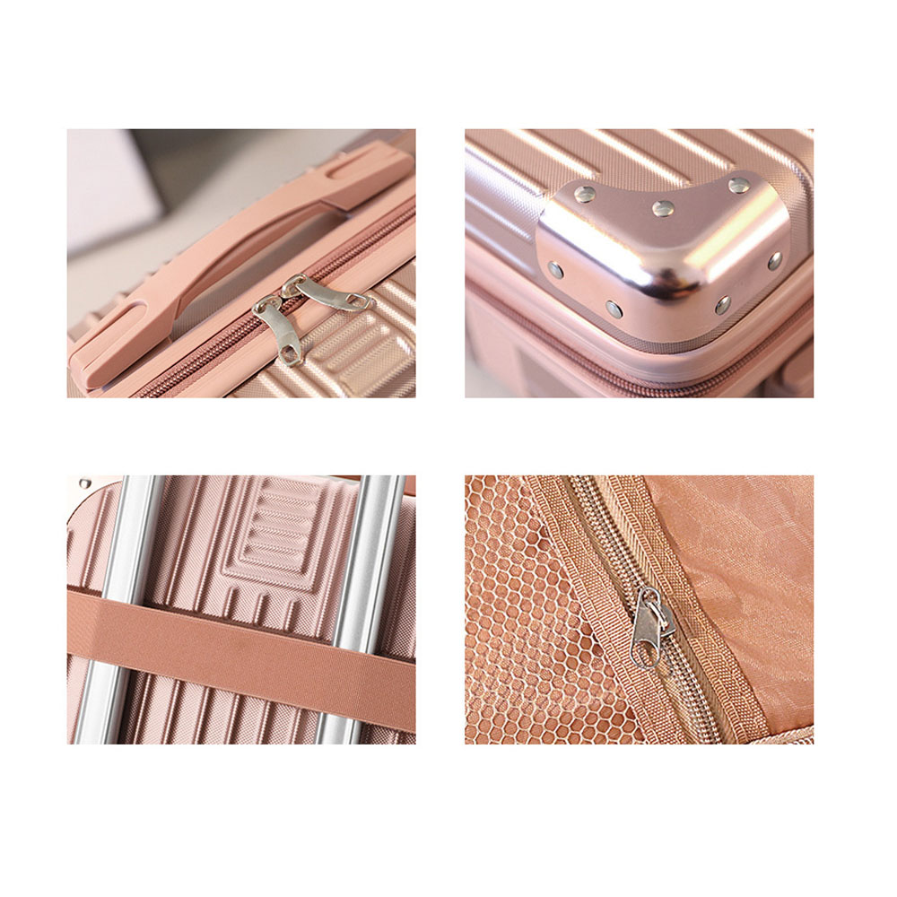 14 Inch New Green/Pink/Silver/White/Black Women/Men Travel Suitcase Luggage Compressive Material