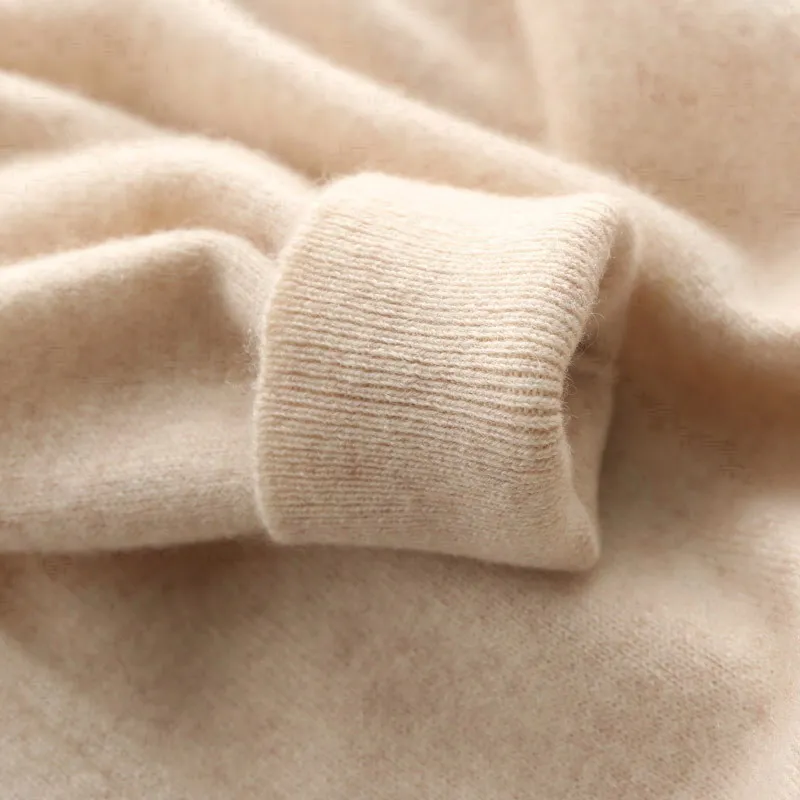 Plus ขนาด 5XL ผู้ชาย 60 Mink Cashmere เสื้อกันหนาว V คอ Pullovers ถักฤดูหนาวแขนยาว High-End จัมเปอร์ขนสัตว์ Bottoming เสื้อ