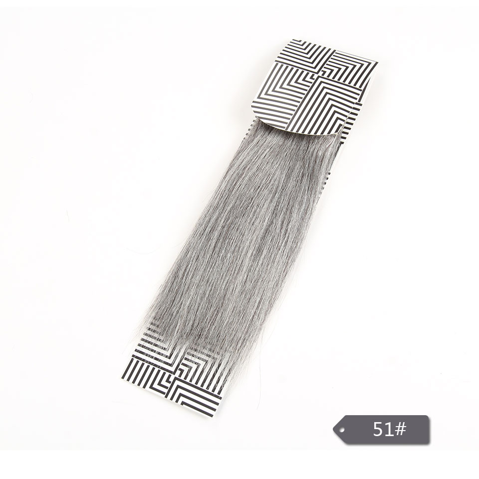 Elegante Yaki Brasileño Recto Blanco Gris 51 #   Paquetes de cabello de colores # 44 # 34 # 280 para extensión de cabello humano Remy negro