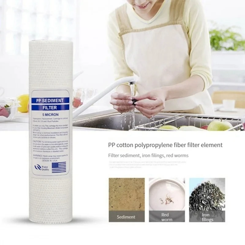 10 PCS Universal Water Filter PP Cotton Filter Cartridge Sediment Water Filters Polypropylene Material