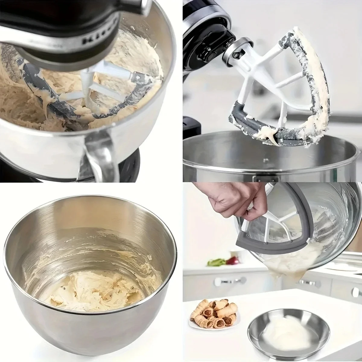 Accesorios de silicona de 4,5-5 pulgadas compatibles con el mezclador vertical con cabezal inclinable KitchenAid para mejorar su experiencia en repostería