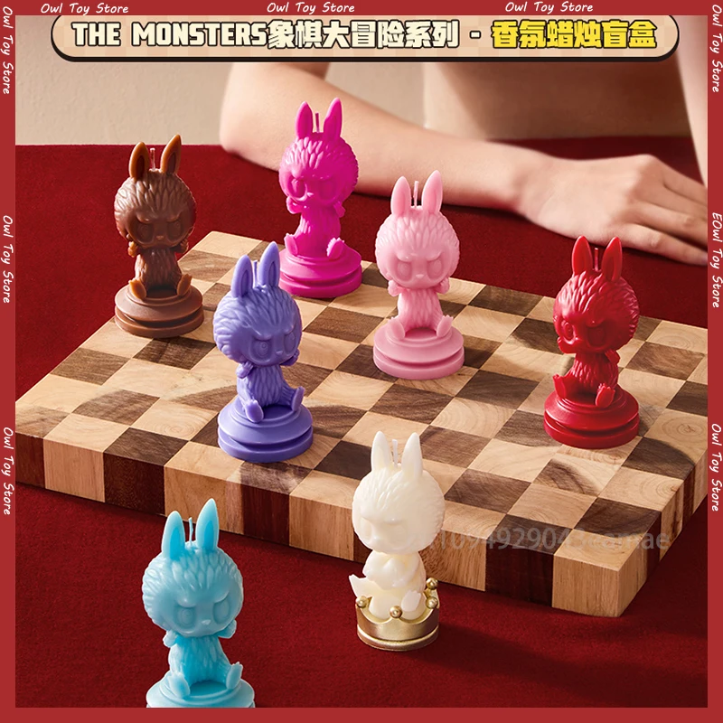 The Monsters Labubu Genuine Chess Adventure Series - Scented Candle Blind Box Cute Household Goods Mystery Box Birthday Gifts