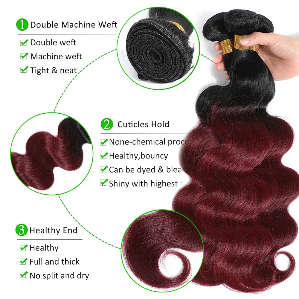1b99j onda do corpo pacotes com fechamento brasileiro tecer cabelo humano pacotes com 4x4 fechamento do laço extensão do cabelo 3/4 pacotes remy
