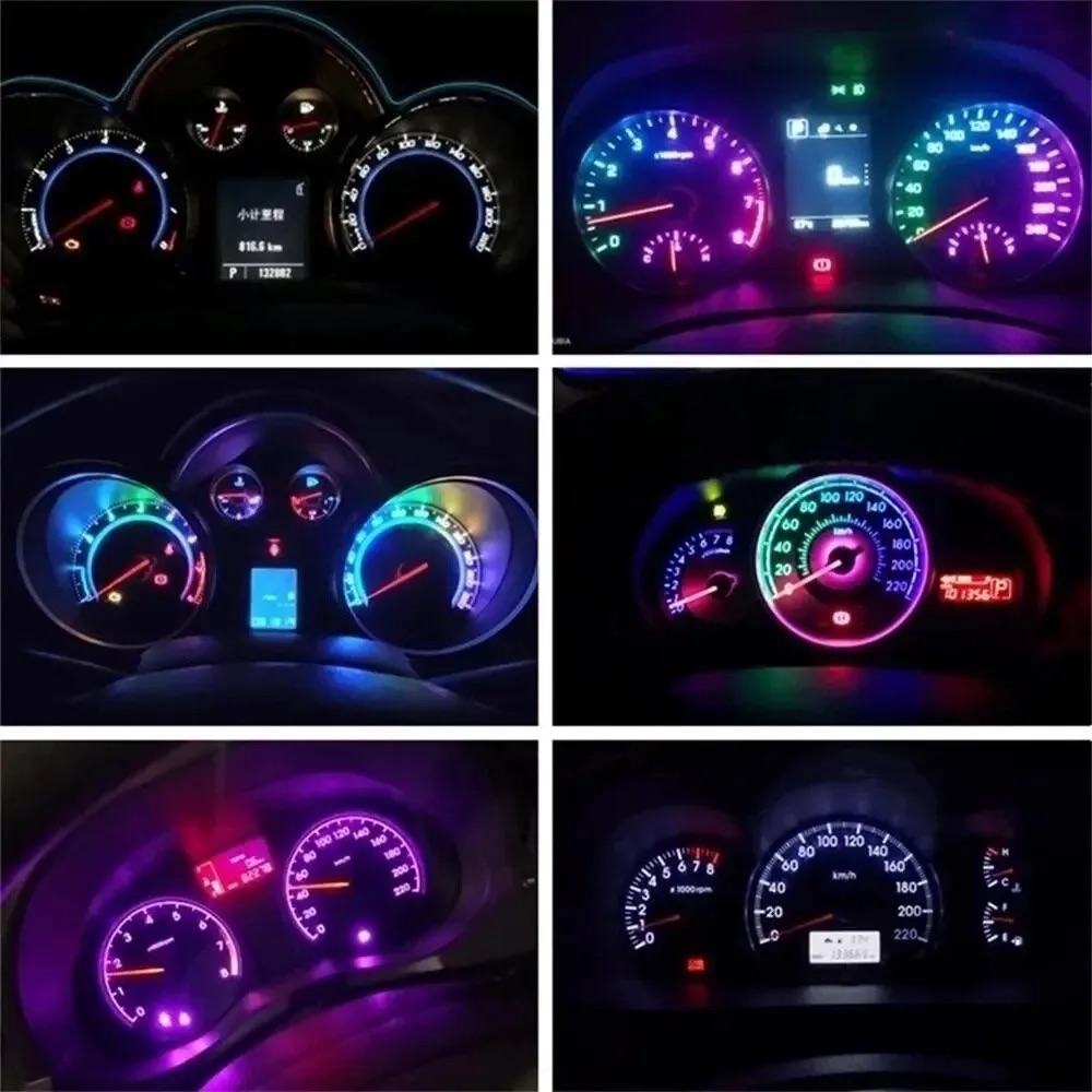 10PCS Super Heldere LED T5 3SMD Auto Motor Dashboard Licht Wedge Instrument Lamp Indicator Signaal Lampen DC12V 3030smd