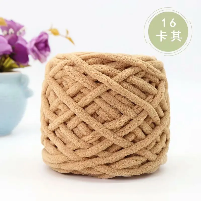 ด้ายถักมือด้ายถักหลากสีสำหรับงานประดิษฐ์ทำมือหมวกผ้าพันคอแบบ DIY ผ้าพันคอสำหรับรองเท้า