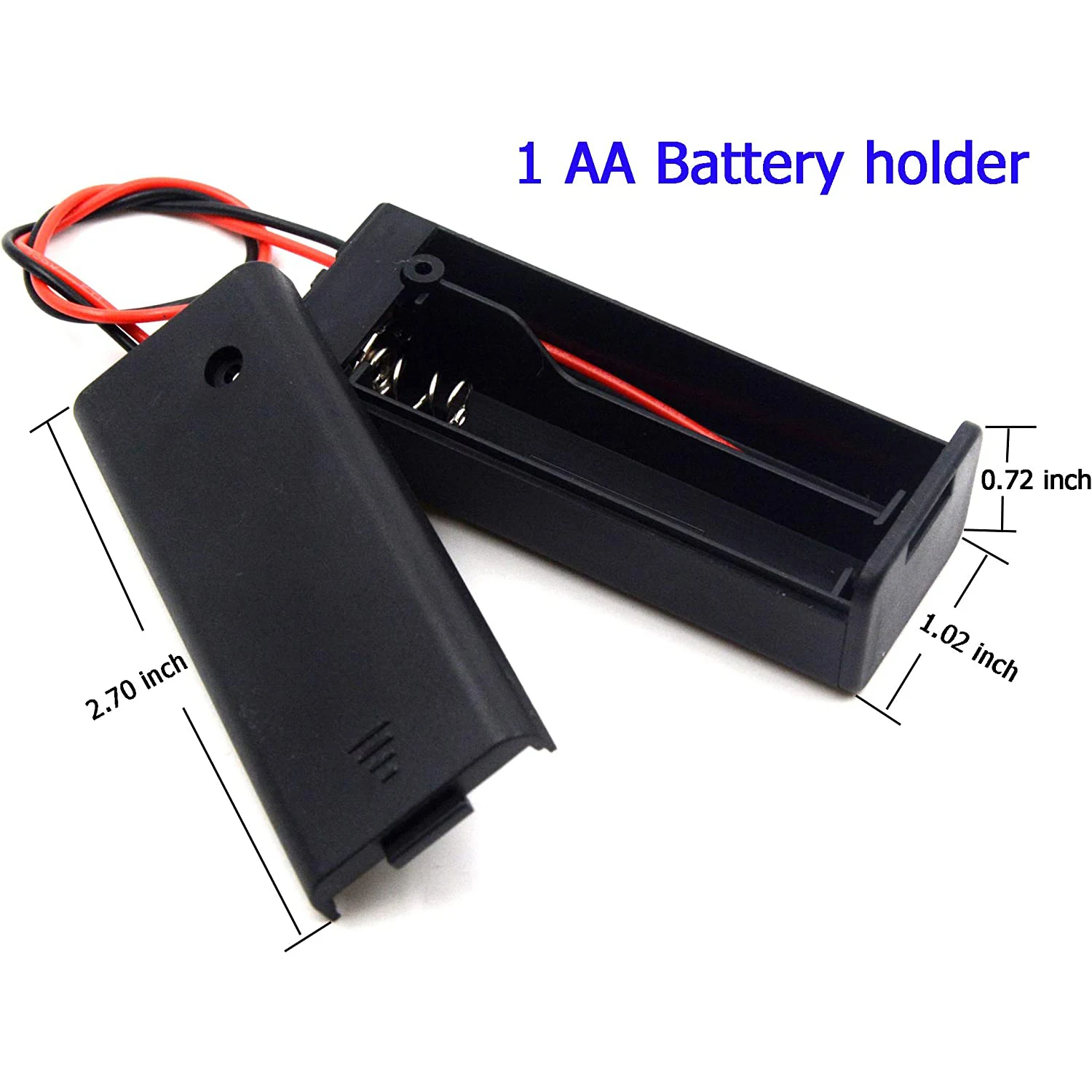 1/2/3/4 Khe Cắm AA Pin, 1.5V/3V/4.5V/6V Hộp Pin AA Với Dẫn Dây Tắt/Mở chuyển Đổi Và Vít Nắp Lưng Mặt Sau