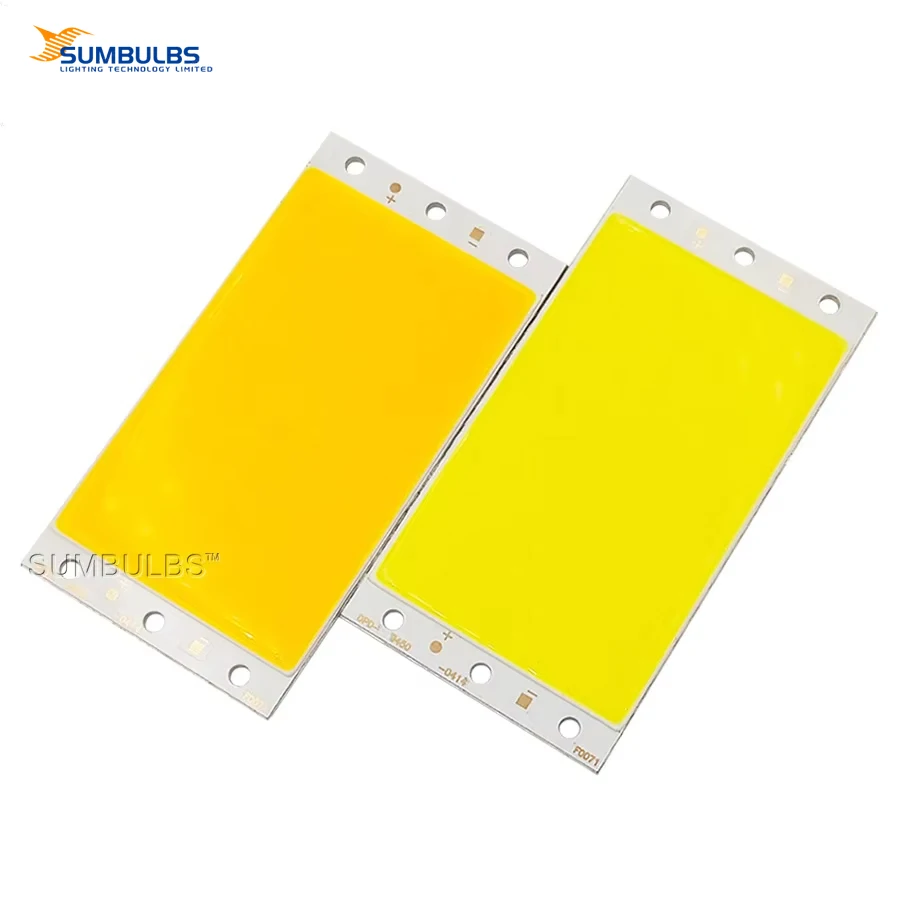 Sumbubs 94x50mm 15W COB Panel de luz LED Ultra brillante blanco cálido/frío/azul/rojo DC 12V matriz bombilla LED Chip a bordo