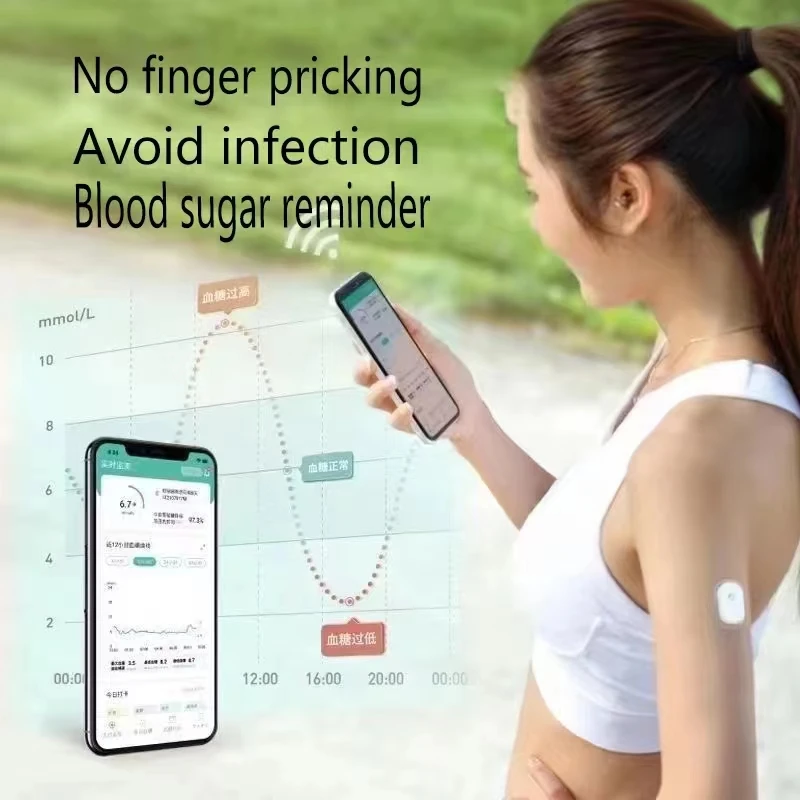 Sibionics Dynamic Glucose meter 24h Real-time Non-invasive Glucose monitoring Freestyle Libre Sensor CGMS Monitoring  smart APP
