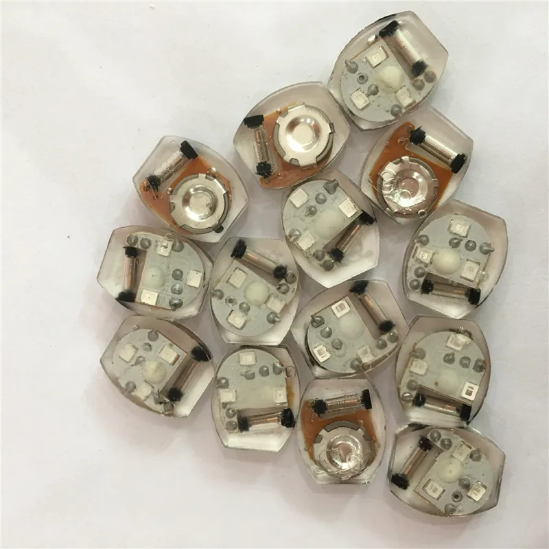 50ชิ้นโคมไฟ LED ระยิบระยับแบบสั่นสีสันสดใสโคมไฟเรซิ่นแม่พิมพ์ฟิลเลอร์ DIY RGB อุปกรณ์เสริมสำหรับของตกแต่งงานฝีมืออีพ็อกซี่