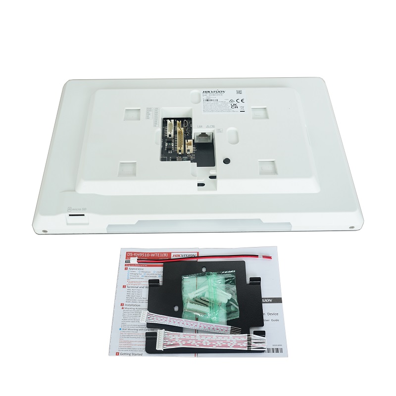 HIKVISION versão internacional 10 polegadas DS-KH9510-WTE1 (B) Monitor interno, 802.3af POE, aplicativo Hik-connect, WiFi, vídeo porteiro