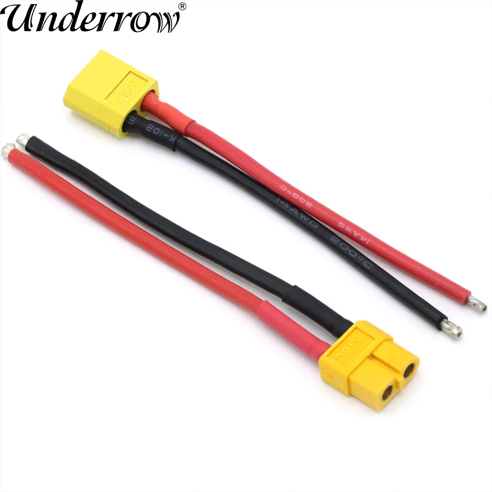 1 Chiếc XT60 Nữ Nam Cổng Kết Nối Với 10CM 14AWG Dây Silicone Cho Rc Lipo Pin Rc Drone Xe Thuyền
