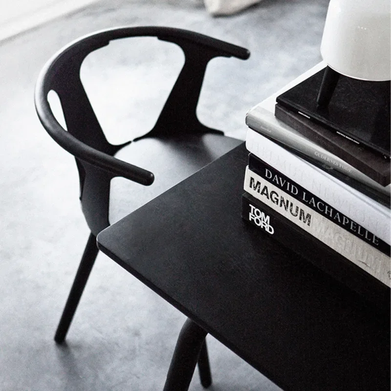 Nordic ไม้เก้าอี้รับประทานอาหารบ้านห้องนอน Designer Dressing เก้าอี้ Simple Cafe ร้านอาหารโรงแรมพนักพิงเก้าอี้