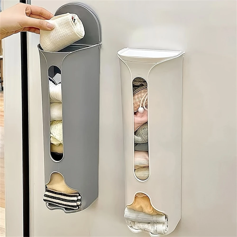 ห้องครัวถุงพลาสติกผู้ถือแขวนผนังชุดชั้นใน Divider กล่องห้องน้ําร้านขายของชํากล่องประหยัดพื้นที่ขนาดใหญ่ความจุ