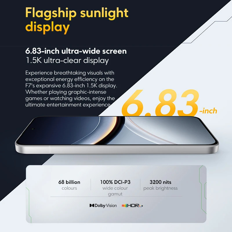 POCO F7 5G Smartphone Versión Global Snapdragon ® 8S Gen 4 NFC 6,83 ''AMOLED Display 50MP Cámara OIS 6500mAh 90W Hype Charge