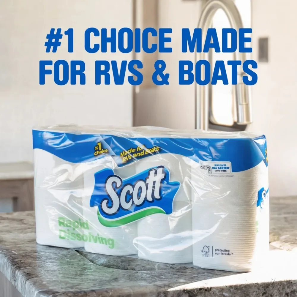 Rapid-Dissolving Toilet Paper for RVs & Boats