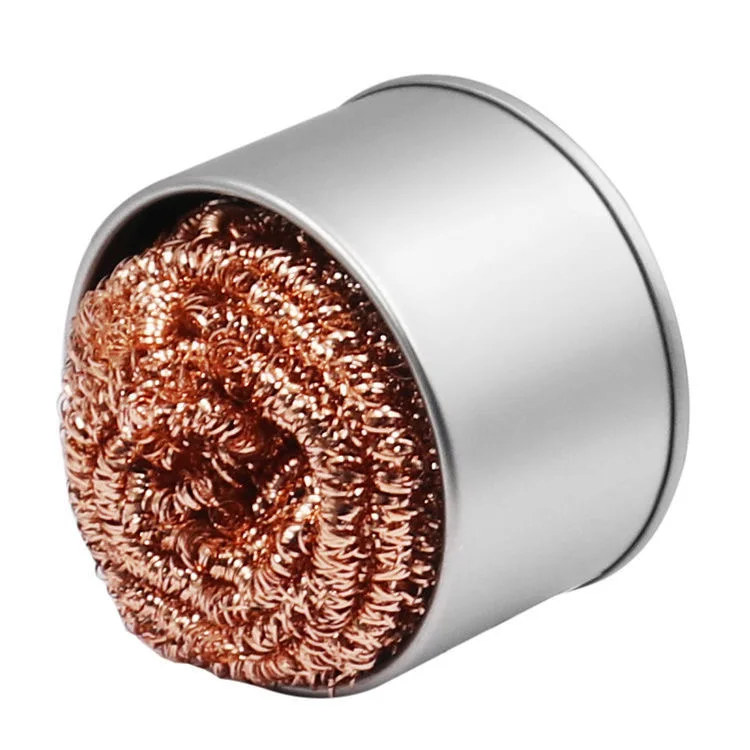 Bola de limpieza para desoldar, filtro de malla para soldador, punta de boquilla de limpieza, bola limpiadora de alambre de cobre, caja de escoria de Metal, bola limpia
