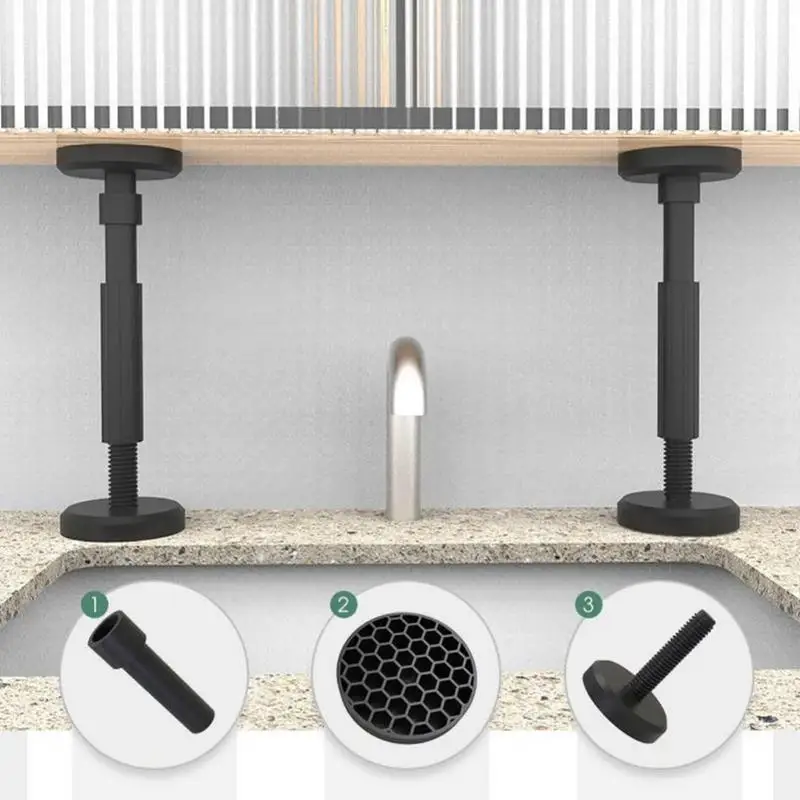 Furniture Support Rod Adjustable Telescopic Furniture Support Poles Table Bed Support Legs Anti-Tipping For Avoiding Disaster