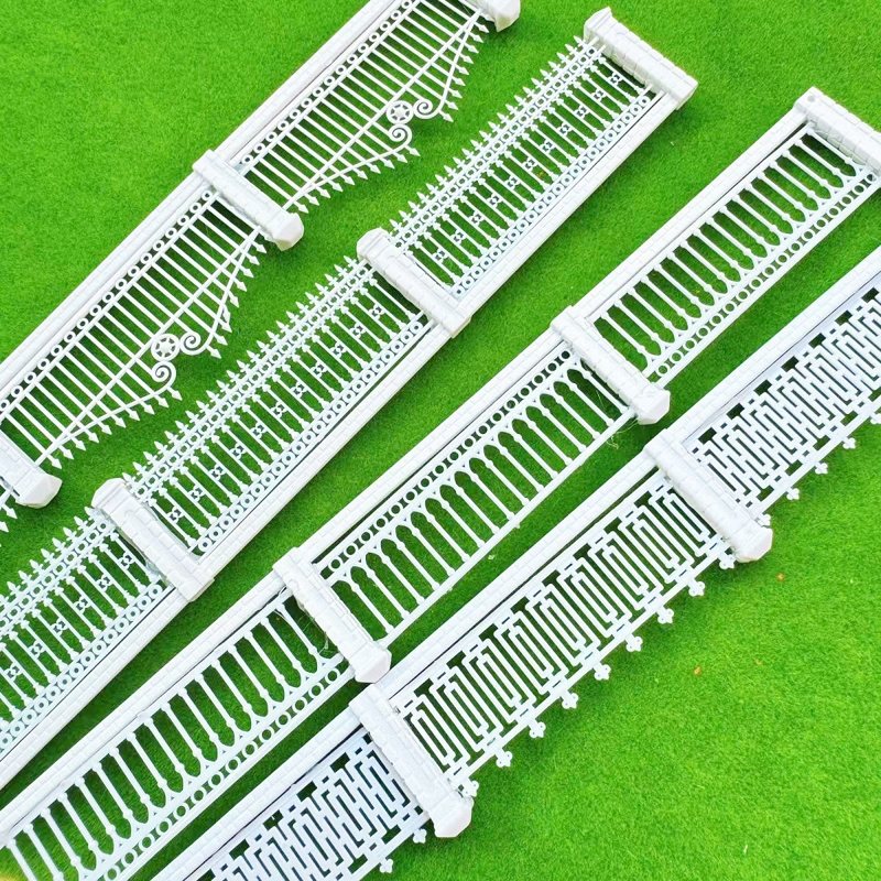 1 メートル/セット l 1:87 HO スケールモデルフェンスプラスチックガードレール建築鉄道白建物フェンス壁風景装飾