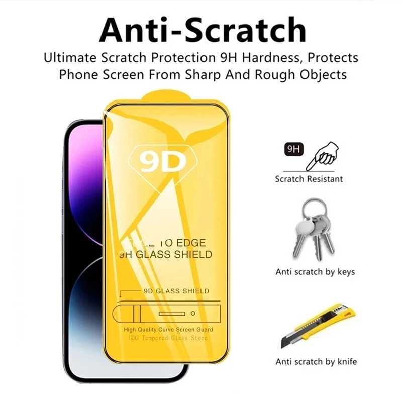 5 uds 9D Protector de pantalla para Xiaomi Redmi Note 14 13 Pro 5G 12 11 10 9 8 9S 10S 11S 12S 14S 9A 9C 9T 10A 10C 11A 12C 13C vidrio