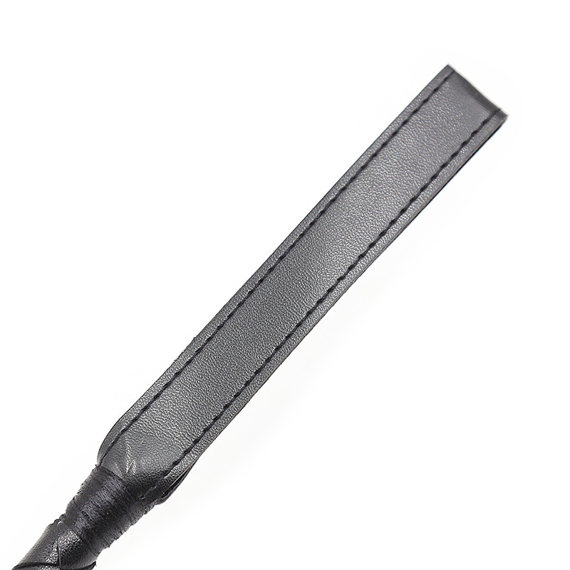 Chicote longo e reto para treinamento de cavalos, alça preta, parte superior de couro, colheitas de equitação, remo flogger, slapper, chicotes de curativo, 55 cm