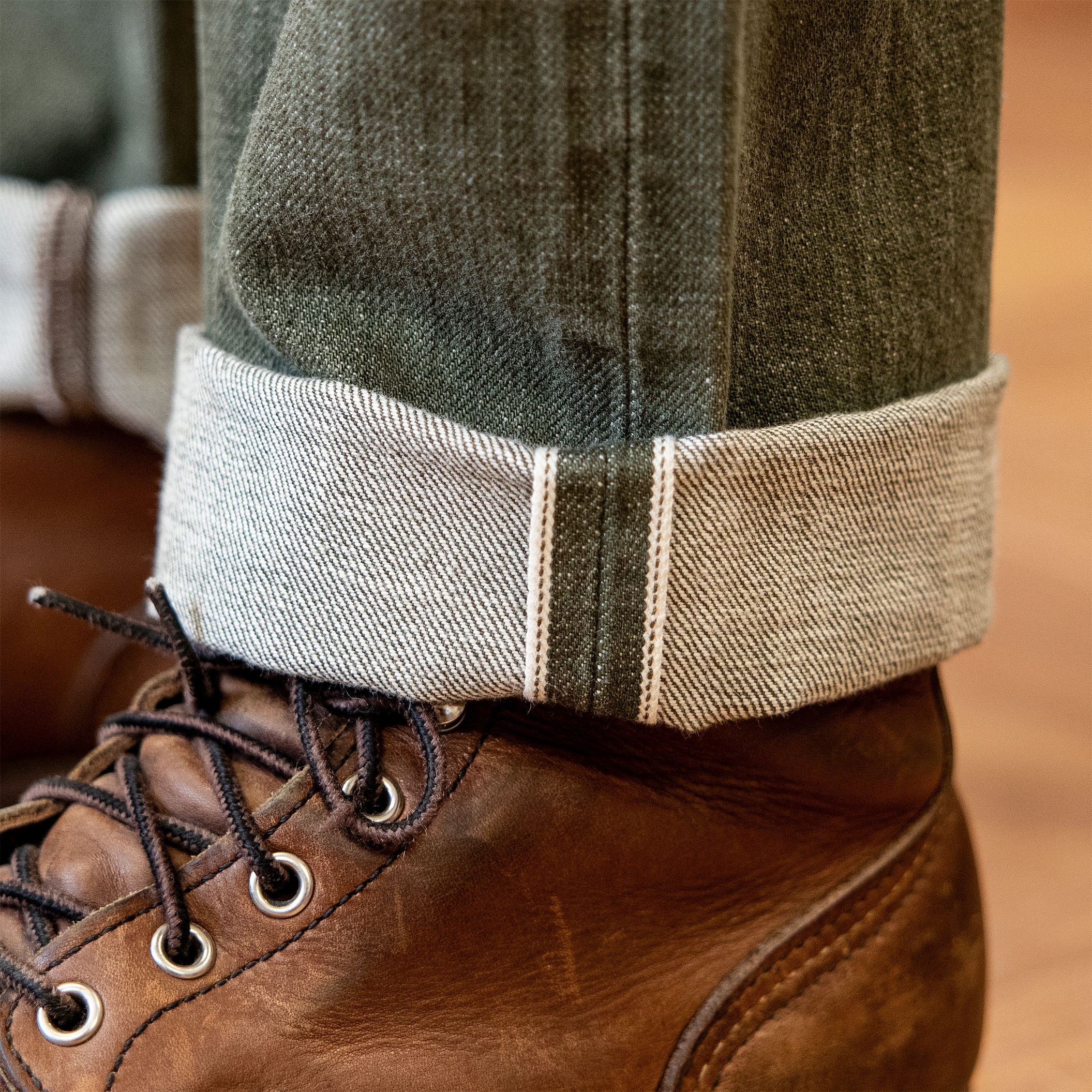 RT-511 schwere Indigo Selvage gewaschene 14 Unzen Hose San forized dicke rohe Denim Jean Red Tornado