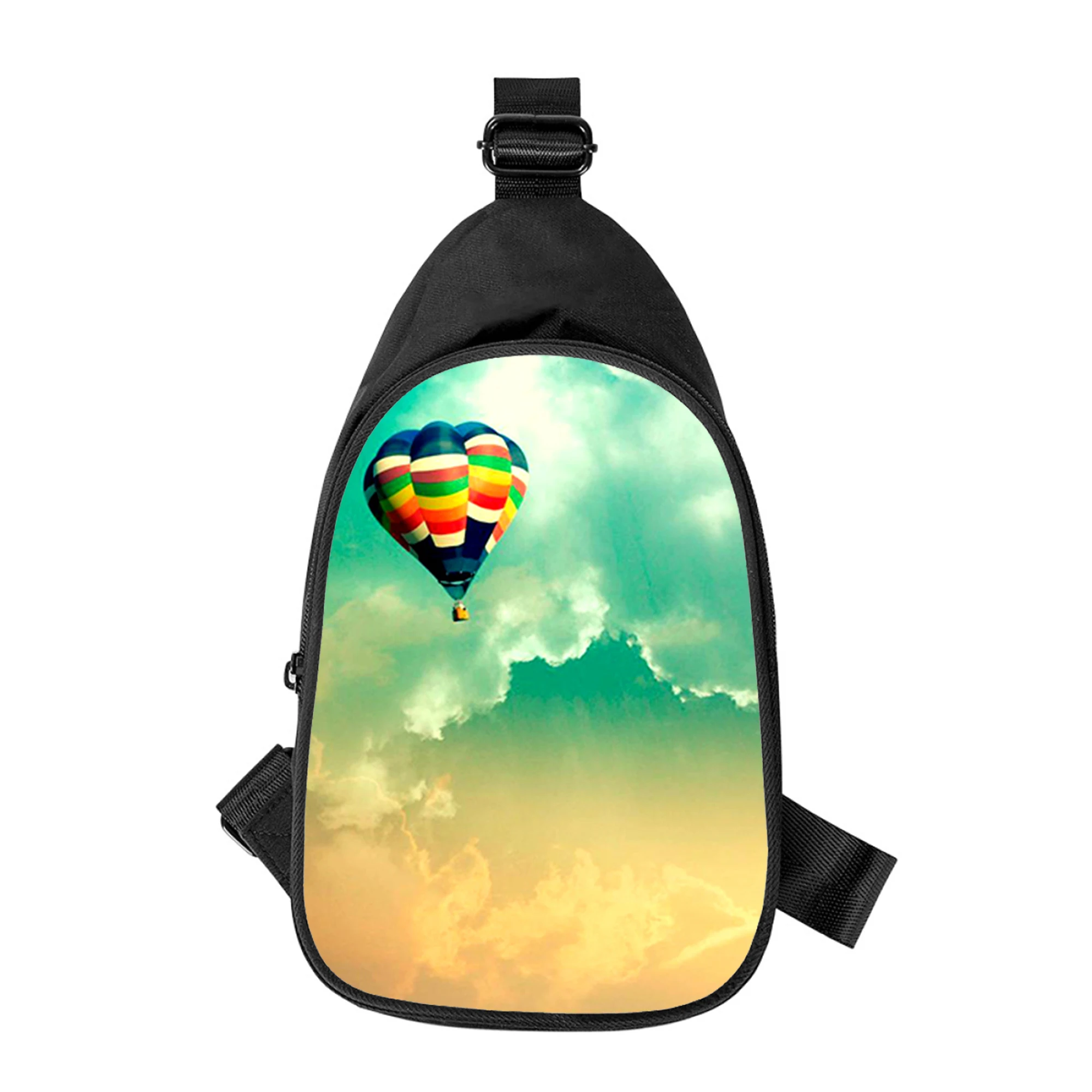 Ho Tair Ballon Himmel 3D-Druck neue Männer Kreuz Brusttasche diagonal Frauen Umhängetasche Ehemann Schule Taille Pack männliche Brust Pack
