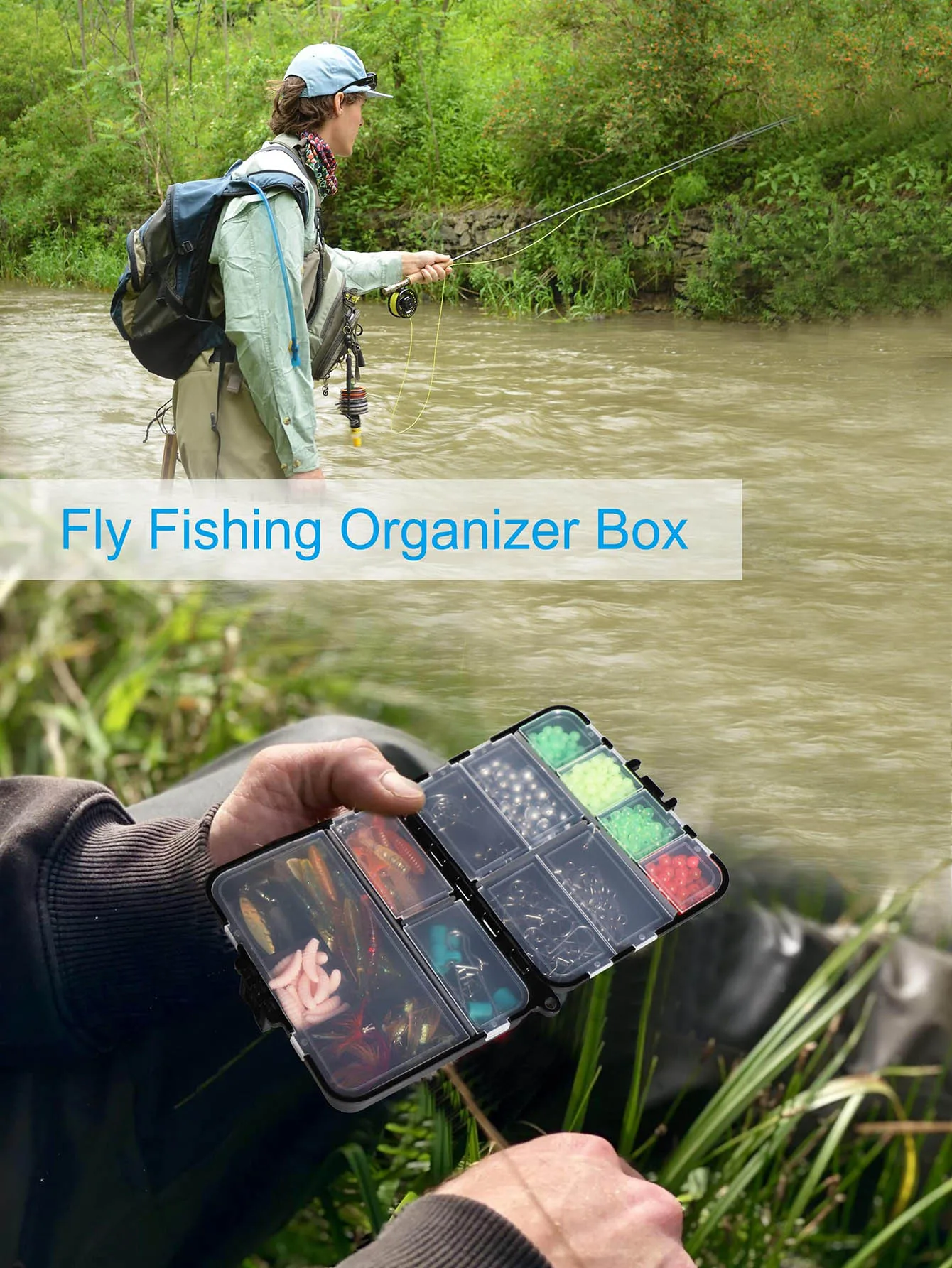 Small Tackle Box Organizer Mini Tackle Boxes Plastic Fishing Organizer Tackle Storage Containers Kayak Fly Boxes