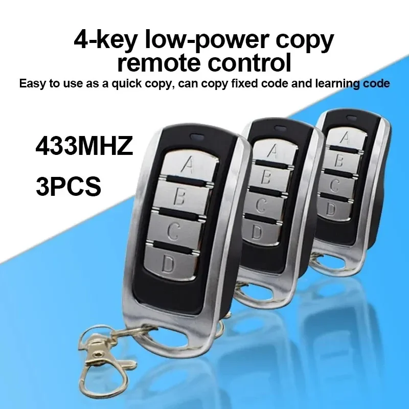 Control remoto electrónico de puerta de garaje, 3 uds., 433mhz, mando, transmisor manual, Control remoto inalámbrico de puerta de persiana