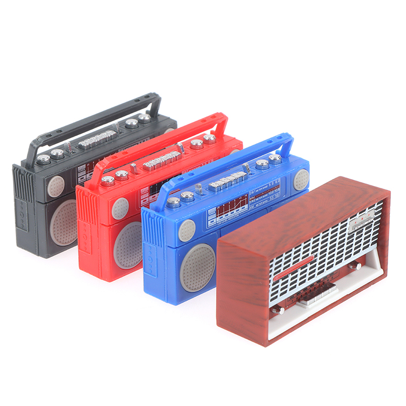 1:12 domek dla lalek miniaturowy model radia rejestrator odtwarzacz zabawka lalka wystrój mebli