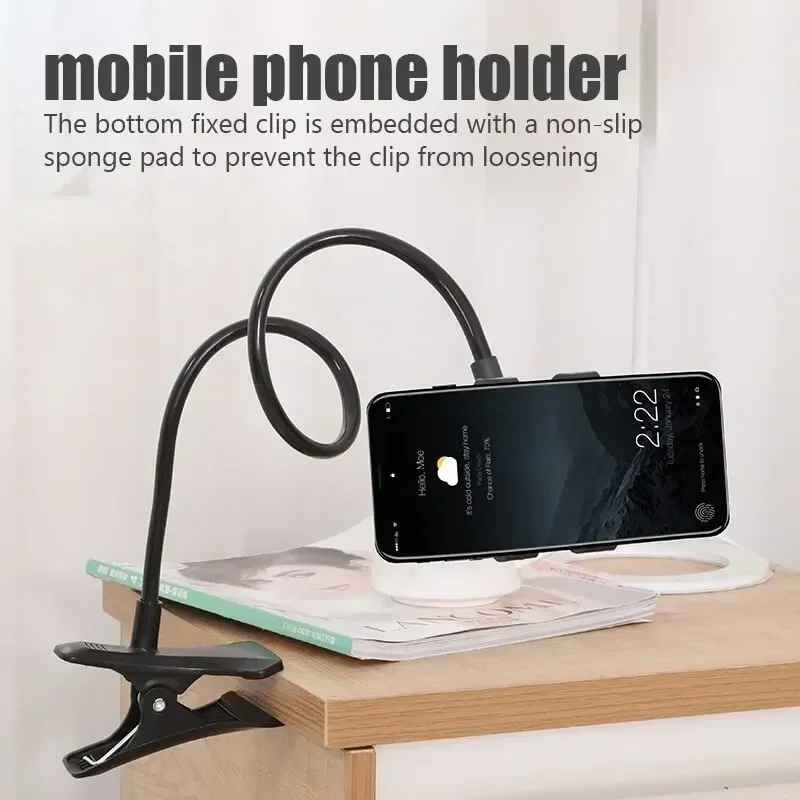 Soporte para teléfono móvil con Clip de 70cm, soporte portátil Flexible para cama perezosa, soporte de escritorio para teléfonos inteligentes, soporte para cama de escritorio, Base