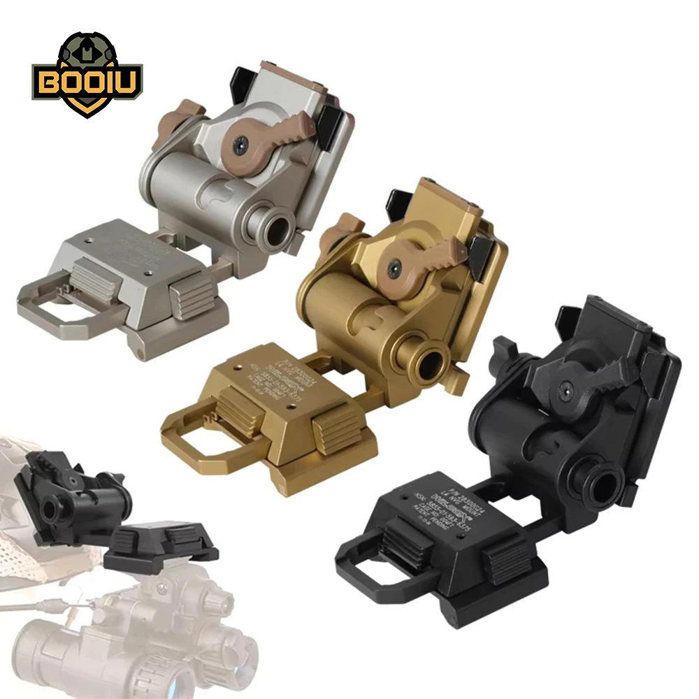 BOOIU-soporte de Metal L4G24 NVG para casco, gafas de visión nocturna, adaptadores de soporte para casco táctico para deportes al aire libre para PVS15 PVS18