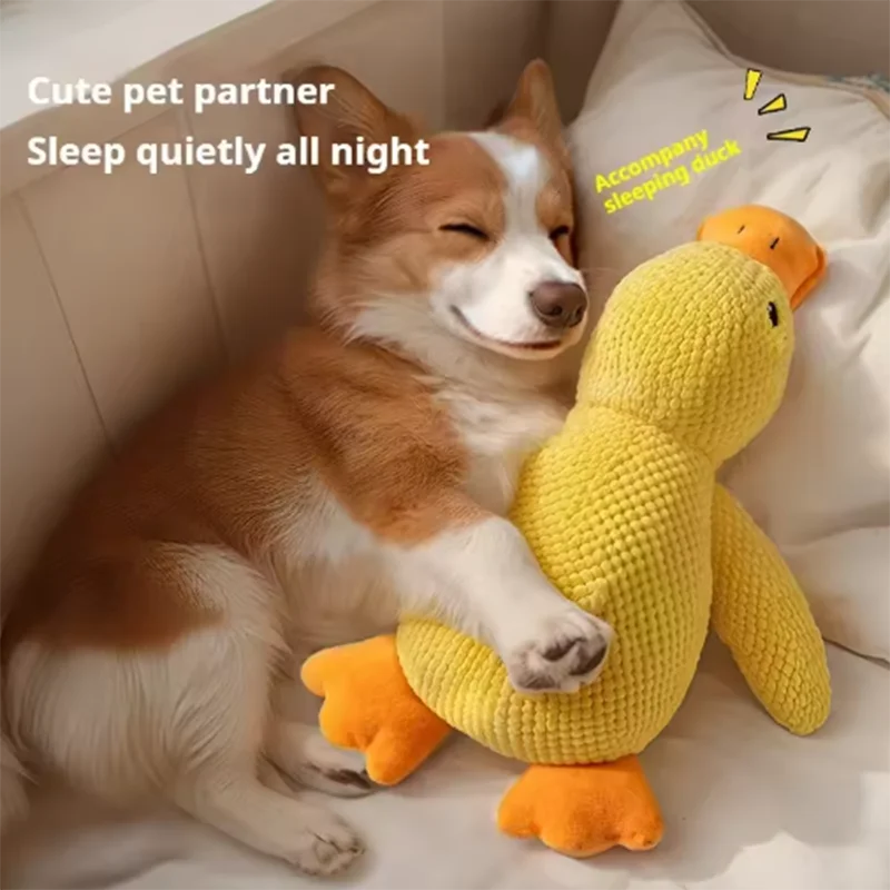 Schattig hondenspeelgoed Stomping Duck Bijtbestendig Tandenslijpen Reinigen Grote hond Interactief entertainment Puppy Verveling Knuffel