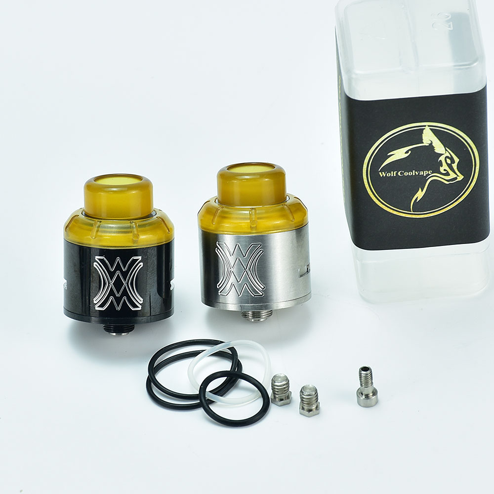 wolfcoovape rda 24mm 316ss Entrada de flujo de aire reconstruible Tanque de bobina simple/doble vs Apocalipsis GEN 2 RDA conejo muerto v3 rda