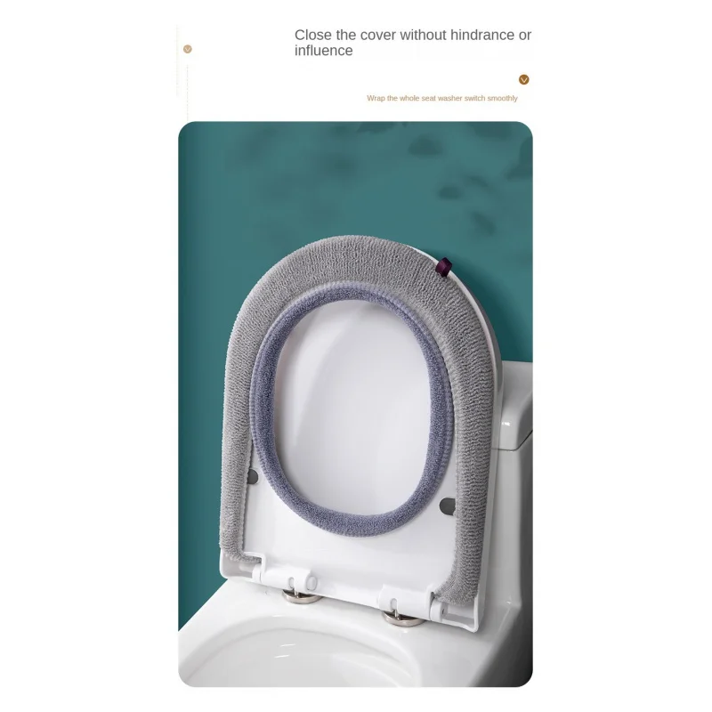 หน้าแรกหนาที่นั่งชักโครก Pad Four Seasons Universal ฤดูหนาว WC ที่นั่งพร้อม Handle Washable การ์ตูนเสื่อห้องน้ำขอบ Cushion