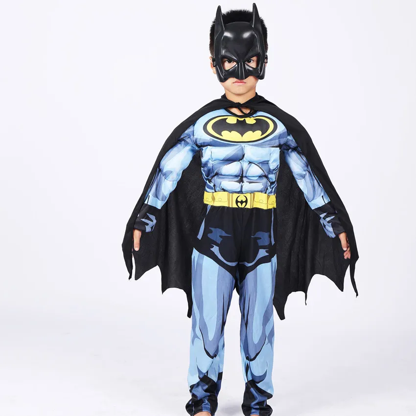 Costume da uomo pipistrello per ragazzi Batboy fantasia costume cosplay da supereroe nero abiti da sera in maschera di fumetti