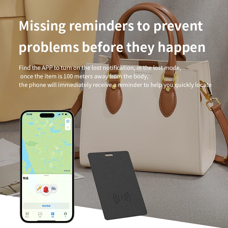 Ultra Slim Tracking Card Wallet Anti-Loss Gps Tracker Smart Location Tag dla Iphone Find My App Wireless Charge Ipx6 Waterproof