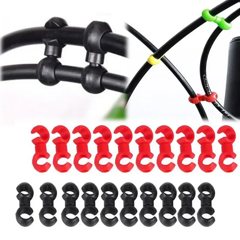 Rotatable MTB Brake Cable Clips - Bike Shift Gear Cable Buckles, Guide Line Clips for Smooth Cycling and Enhanced Performance