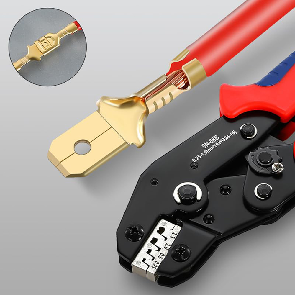 Terminais de crimpagem elétrica 270 peças-2.8mm-4.8mm-6.3mm conectores de pá isolados macho fêmea kit sortido para veículo diy