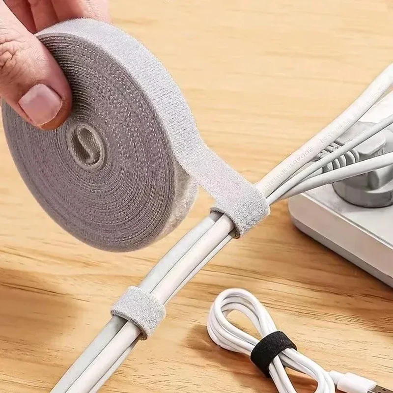 Organizador de cables de 1/5M, gestión de cables, cinta enrolladora de cables, auriculares, ratón, gestión de cables, Protector de bridas para iPhone, Xiaomi y Samsung