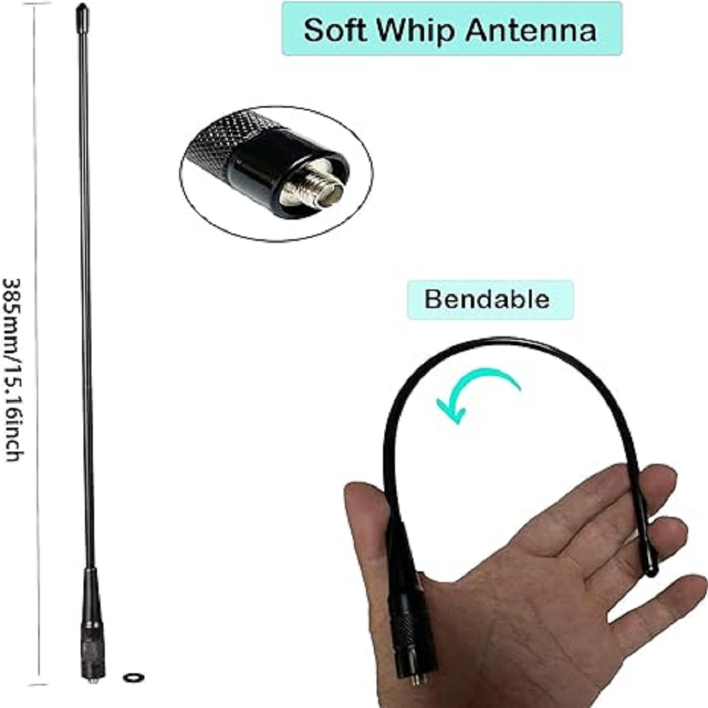 Antena de látigo flexible de banda de aviación aérea 108-136Mhz para Radtel Rt-4D Rt-470 Rt-900 Rt-860 Rt-890 Rt-470X Rt-420 RT-470L y más