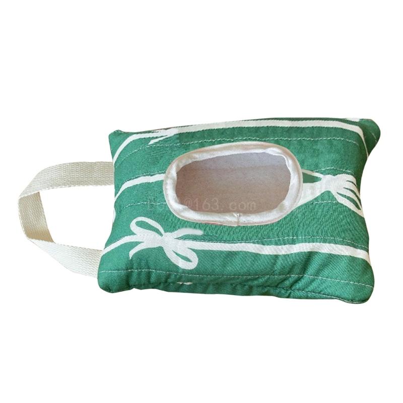 Reisdoekjeshouder Herbruikbare doekjescontainerdoos Draagbare kinderwagen Hangende doekjesdispenser met strikpatroon Veegdoosje