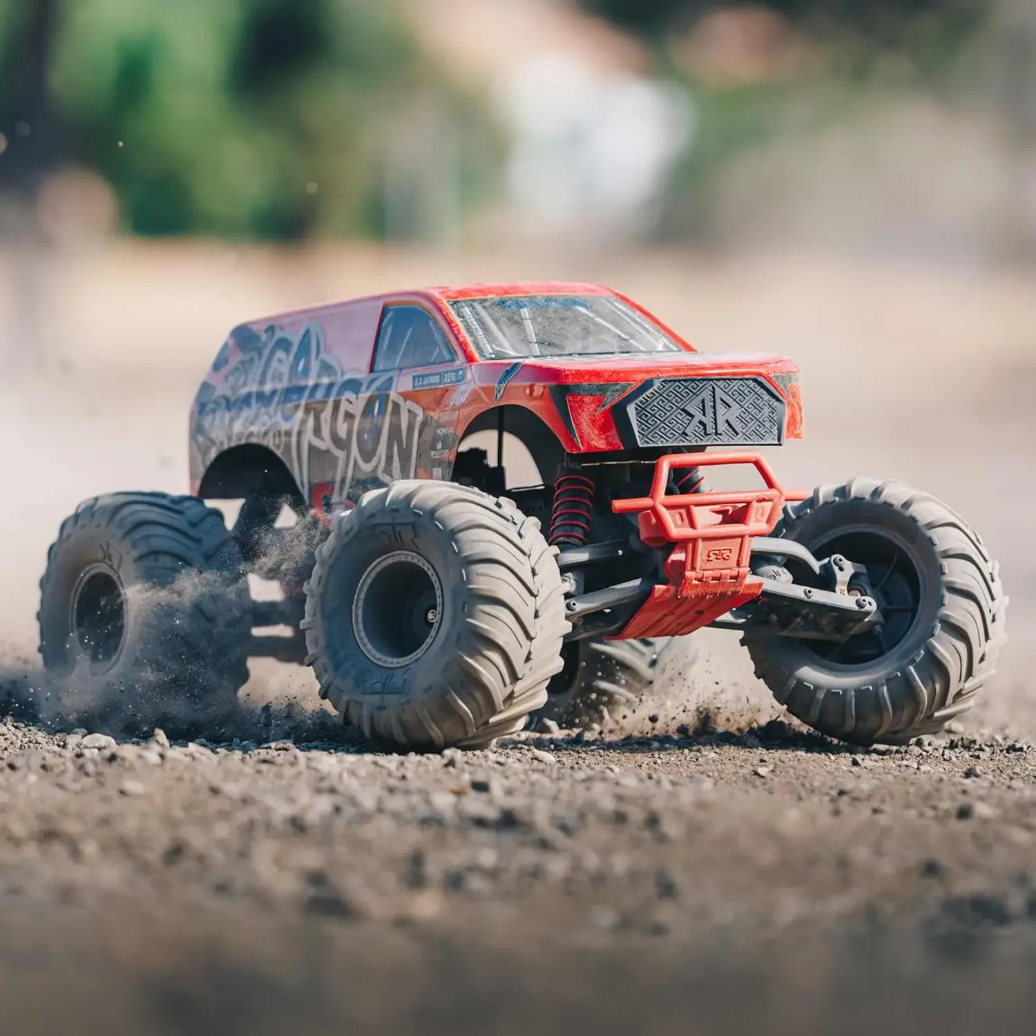 RC Truck Gorgon 2 Wheel Drive MT 1/10 RTR (Ready-to-Run Battery and Charger Included) Smart 3300 7C S120 USB Red ARA3230ST2