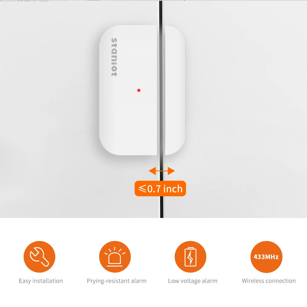 Staniot Tuya Door Sensor Smart Home Security Window Detector 5-Year Battery life Door Open Closed Magnetic Contact Sensor