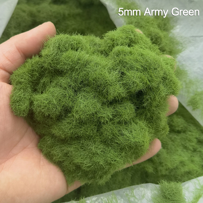 100g 5mm/8mm statisches Gras Modell matt Nylon Kunstrasen für die Herstellung von Landschaft Alpin Wiese Gras Büschel Modellbahn Layout