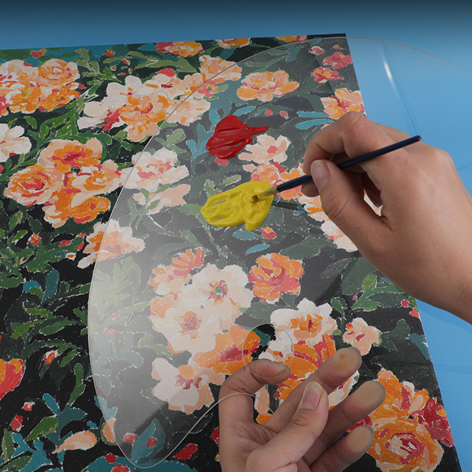 1個透明パレットアクリルパレットファインアート油絵パレットガッシュアクリル絵画パレット2サイズ高品質