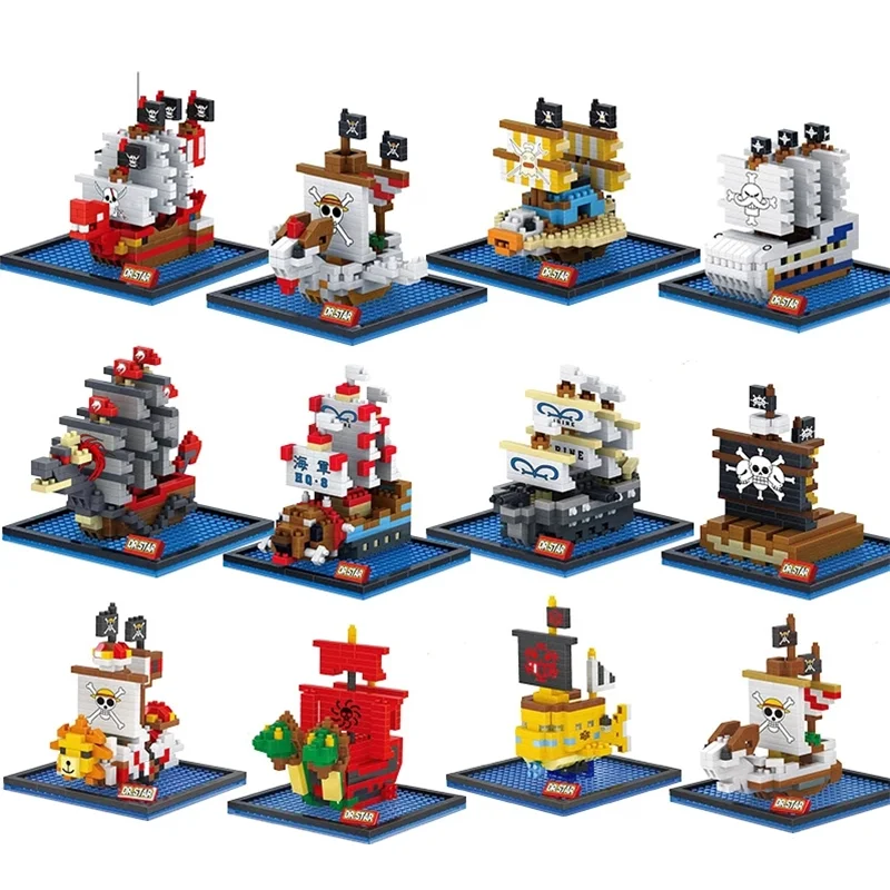 Một Trong Những Con Tàu Cướp Biển Mảnh Series Luffy Vạn Sunn Khối Xây Dựng Gạch Anime Hình Giáo Dục Trò Chơi Đồ Chơi Trẻ Em Quà Tặng Sinh Nhật